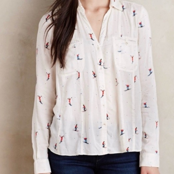 Anthropologie Tops - Anthropologie Maeve skier blouse
